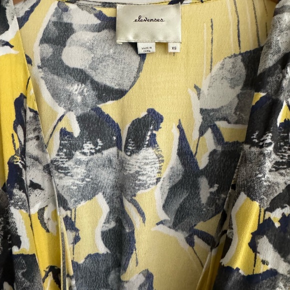 Elevenses Yellow and Gray Floral Dress - Picture 2 of 3